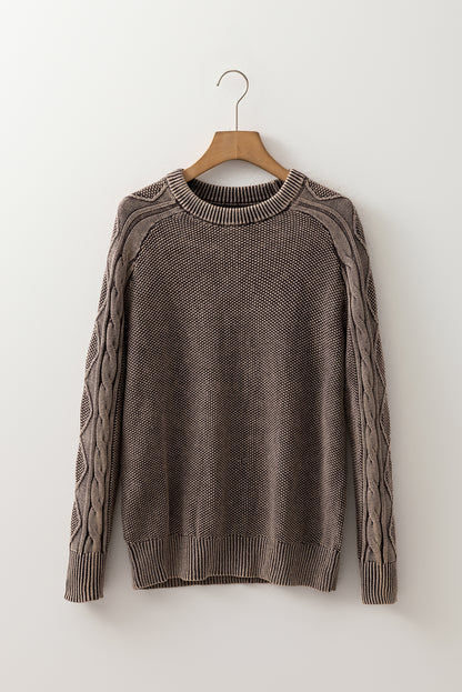 Cable Knit Long Sleeve Sweater