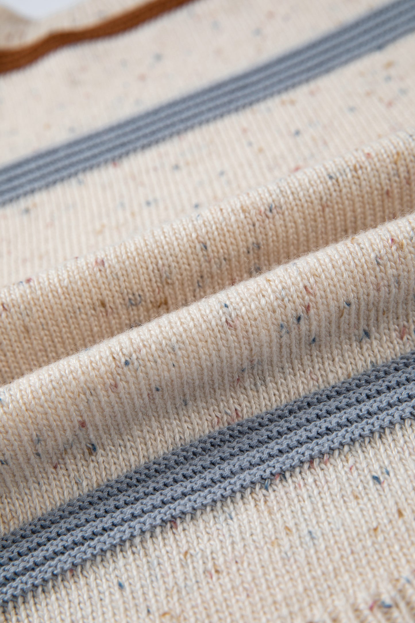 Stripe Drop Shoulder Exposed Seam Sweater