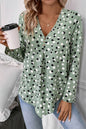 Polka Dot V-Neck Blouse