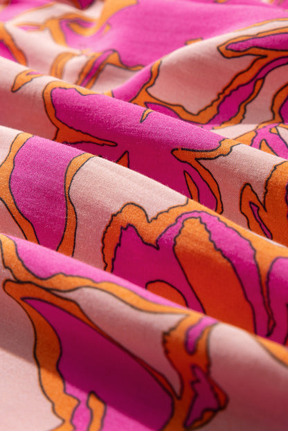 Floral Batwing Sleeve Button-Up Shirt