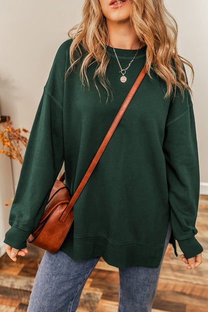 Oversized Drop Shoulder Crewneck Sweatshirt