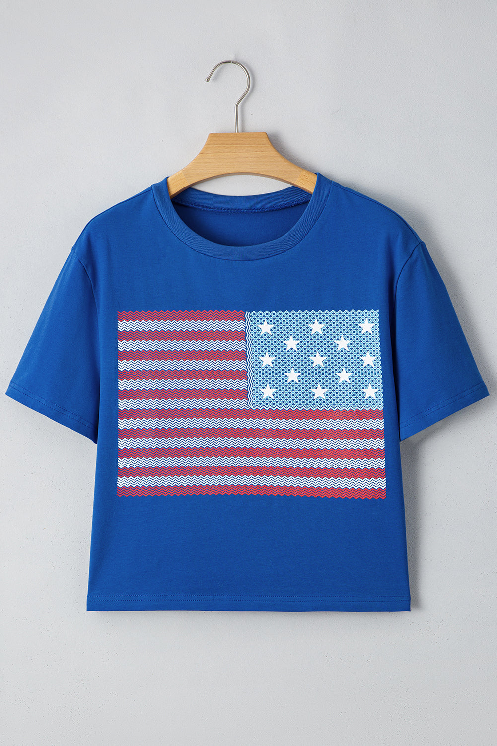 American Flag Crewneck Tee