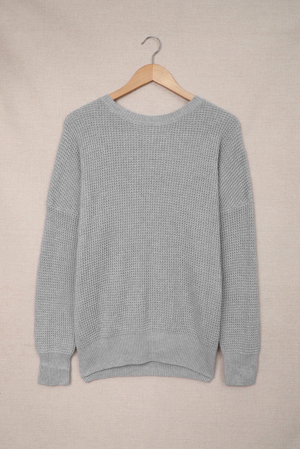 Cross Back Loose Knit Sweater