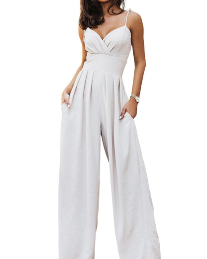 Pleated Wide Leg Jumpsuit