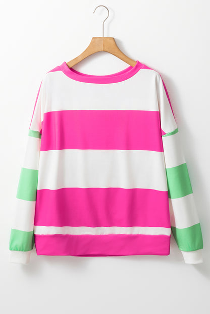 Colorblock Stripe Long Sleeve Top