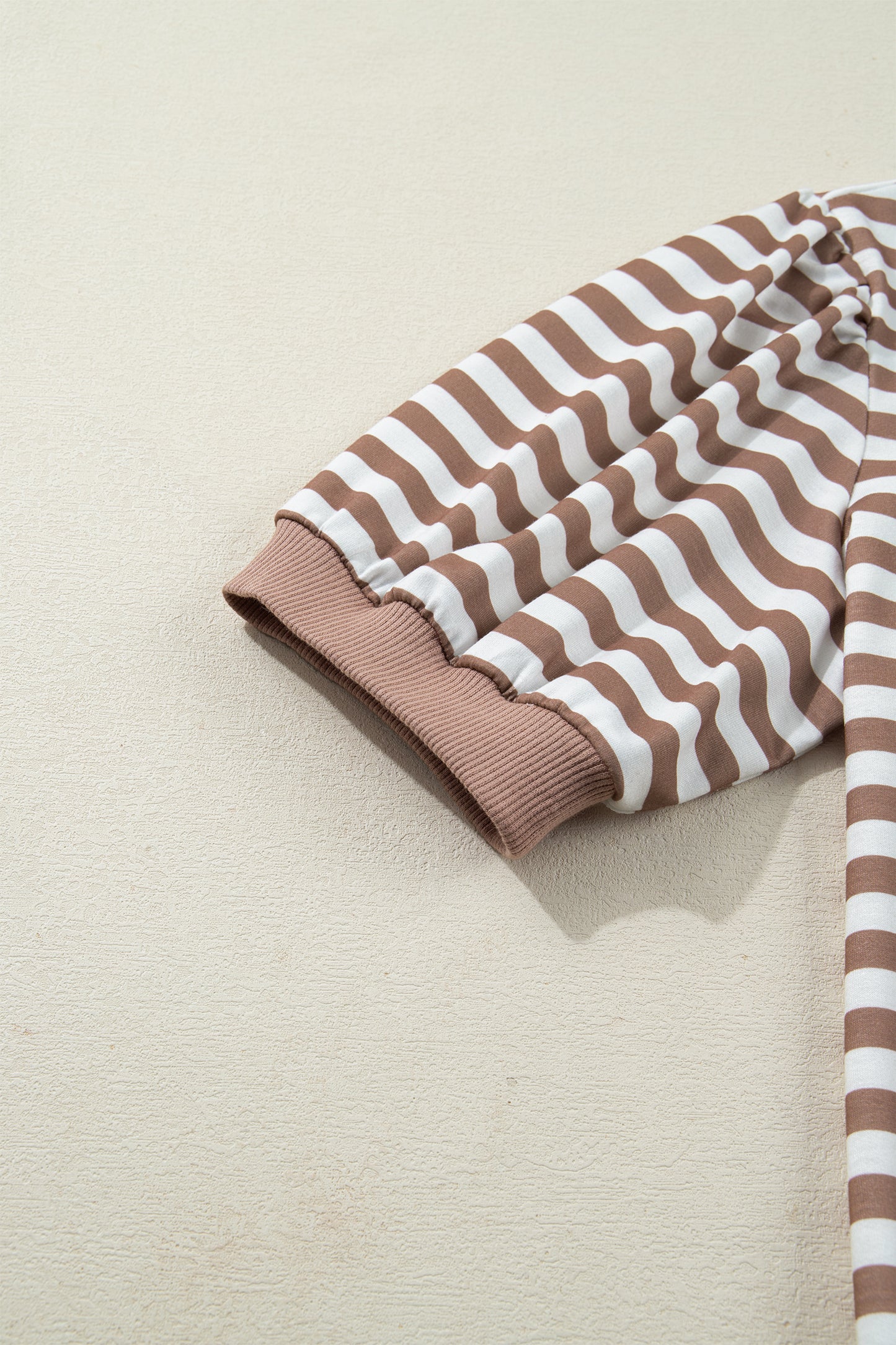 Stripe Short Bubble Sleeve T-Shirt