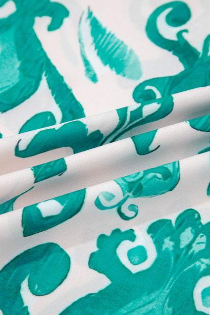 Boho Stripe Trim Flutter Sleeve Top