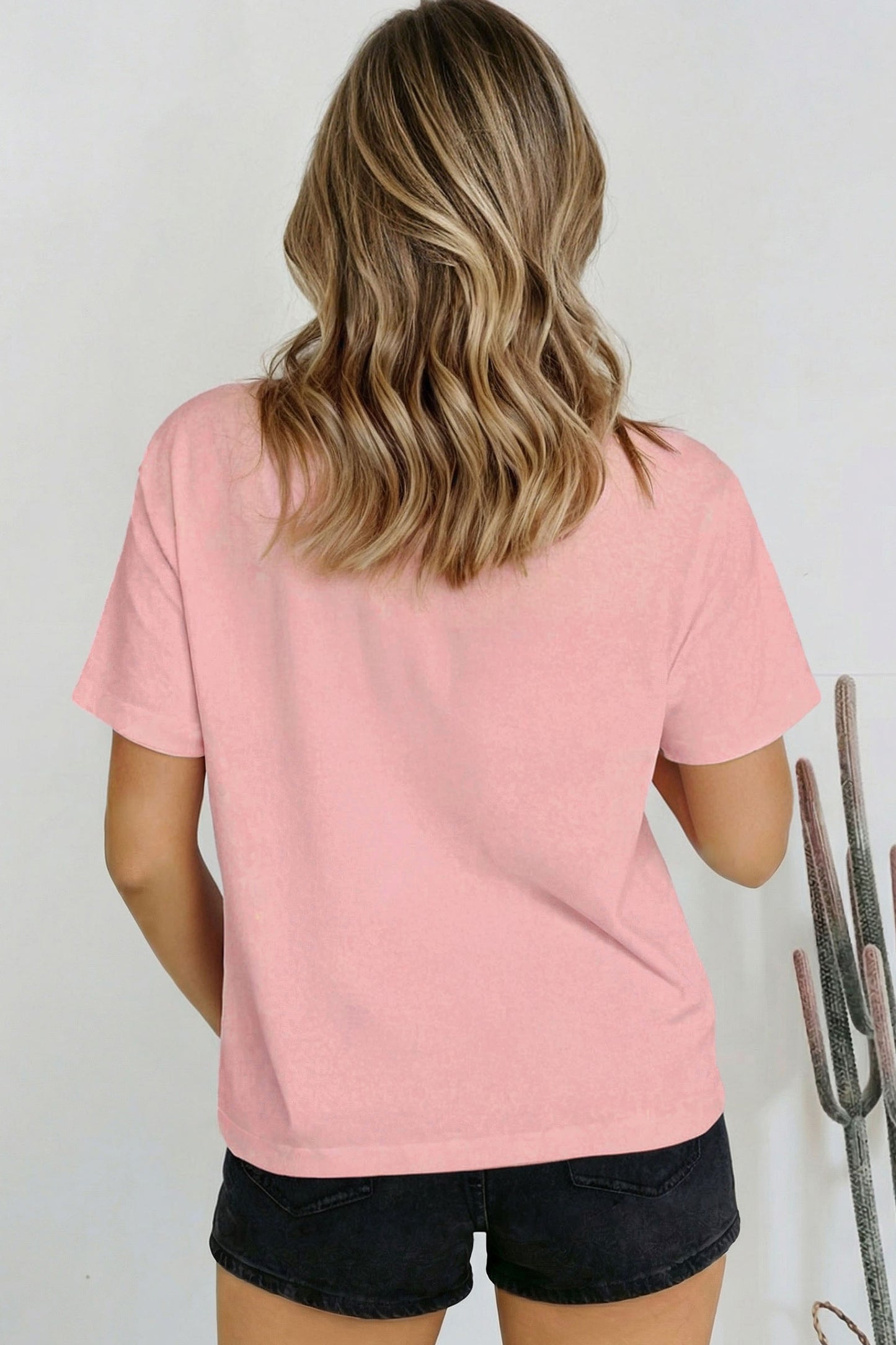 Oversized Solid Color High Neck Tee