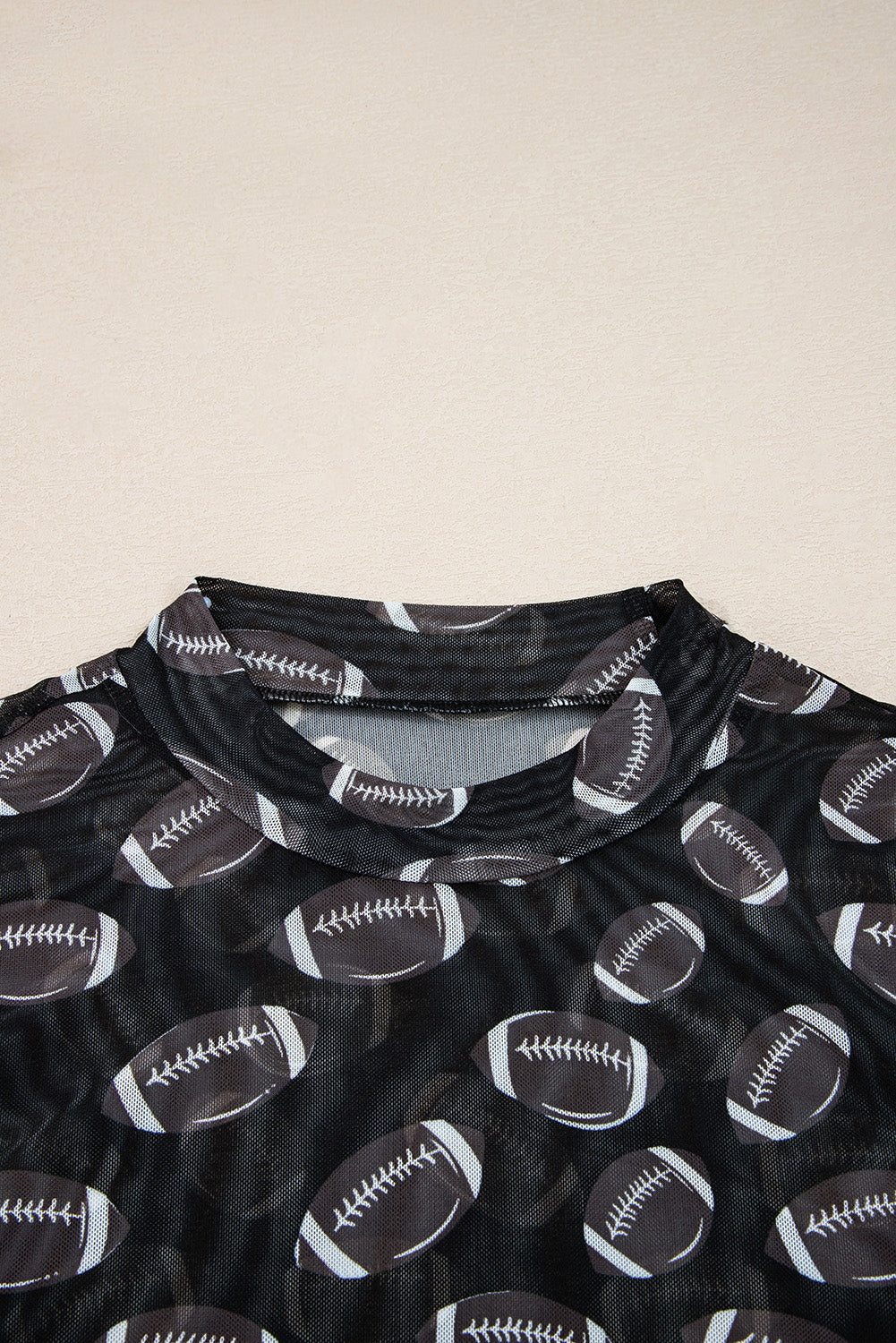 Game Day Sheer Mesh Long Sleeve Top