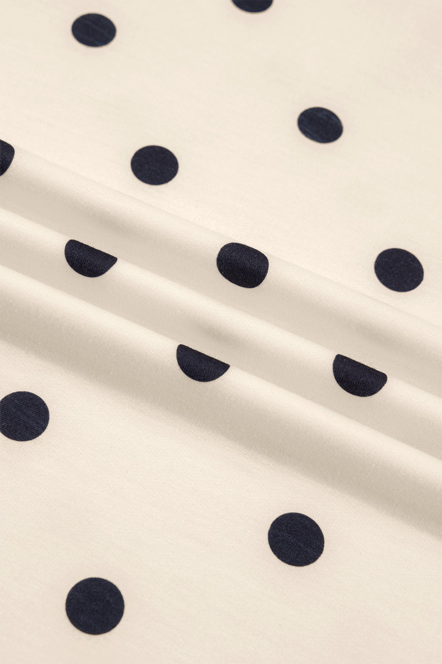 Polka Dot Loose Tee & Drawstring Shorts Set