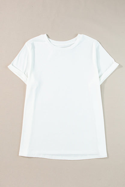 Plus Size Round Neck Short Sleeve T-Shirt