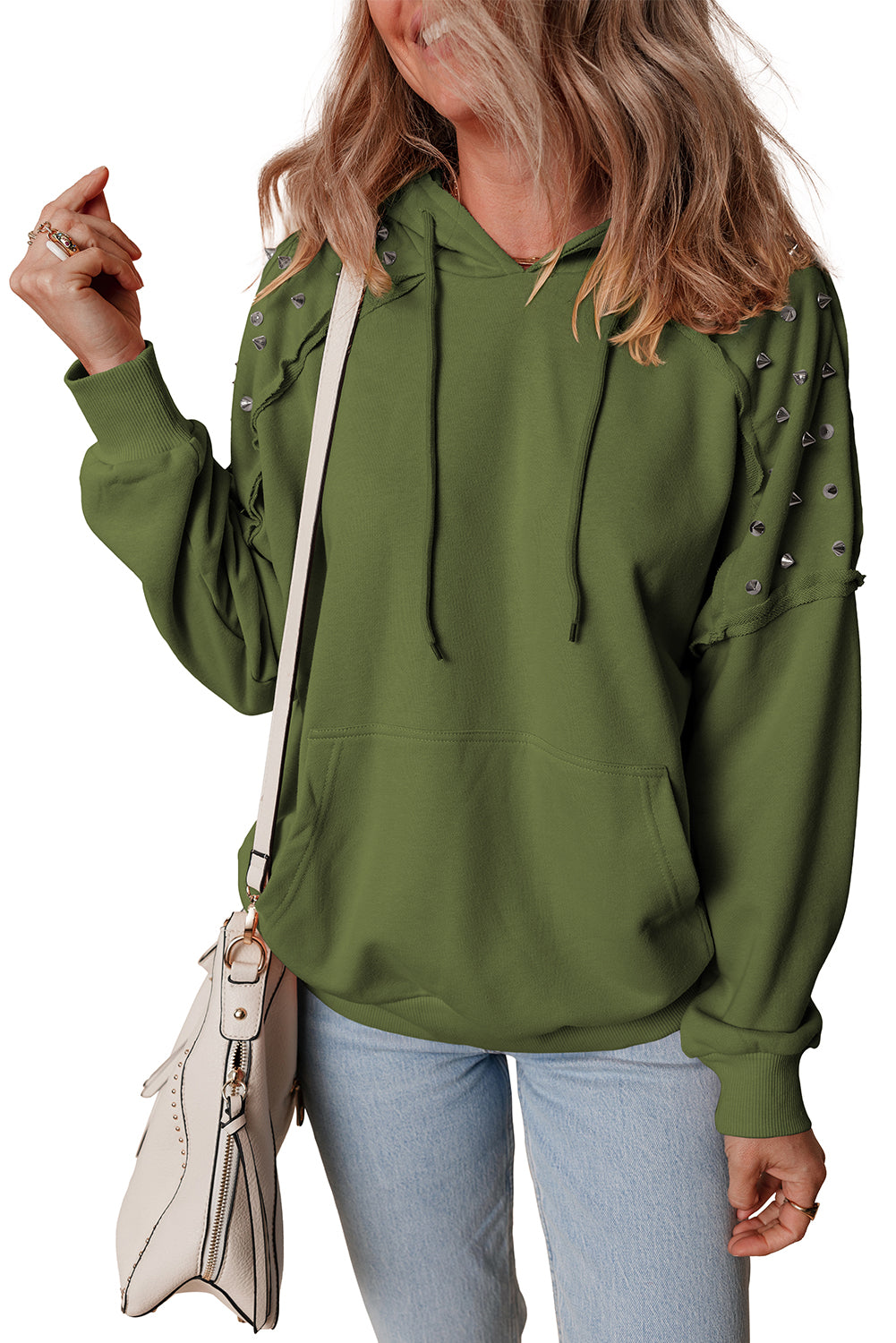 Solid Color Raglan Sleeve Hoodie