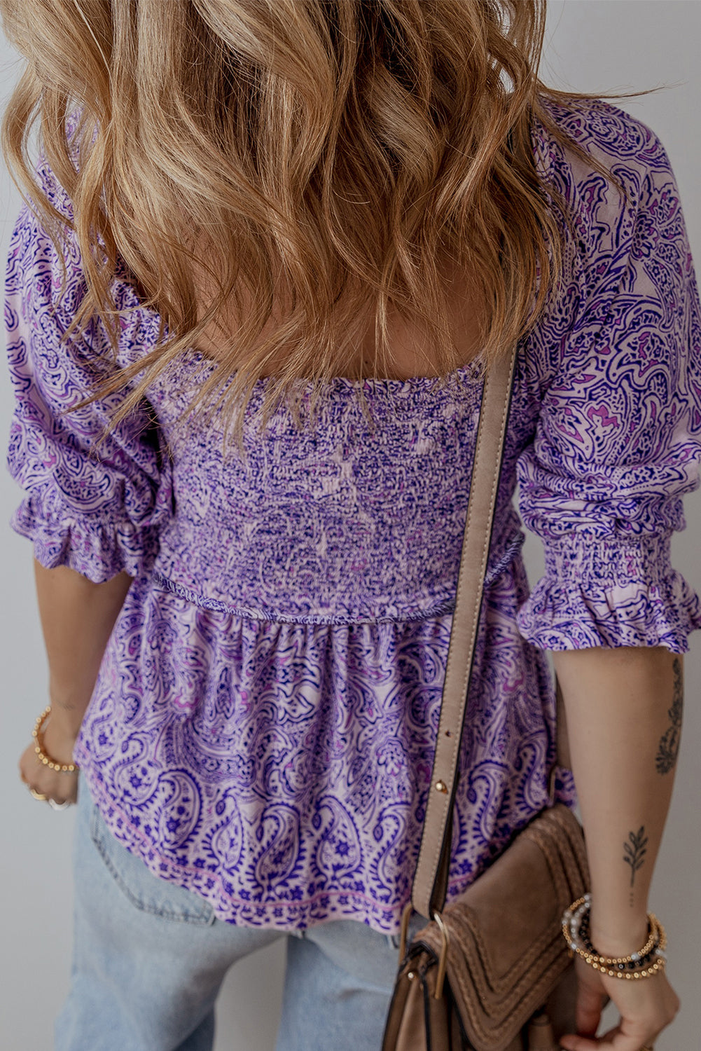 Boho Paisley 3/4 Sleeve Blouse