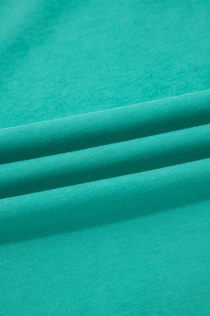 Solid Drawstring Elastic Waist Raw Hem Pants