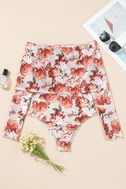 Floral Sheer Long Sleeve Bodysuit