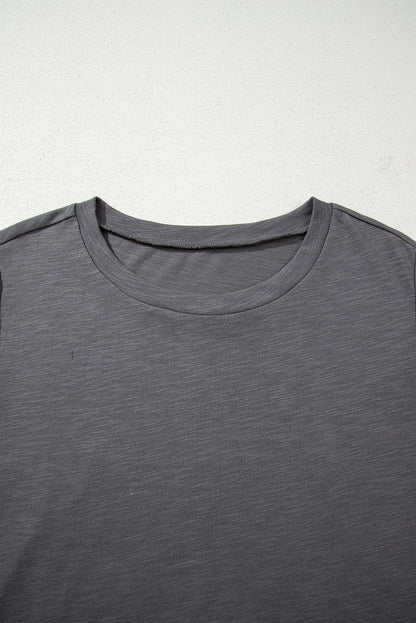 Plus Size Solid Layered Ruffle Short Sleeve Top