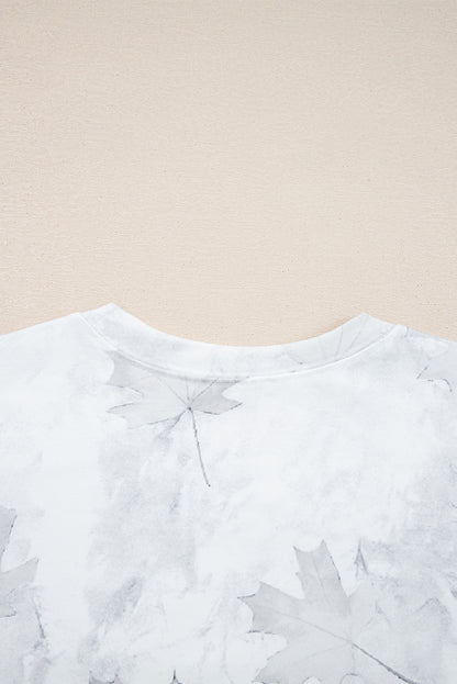 Camo Abstract Top and Elastic Waist Short Set