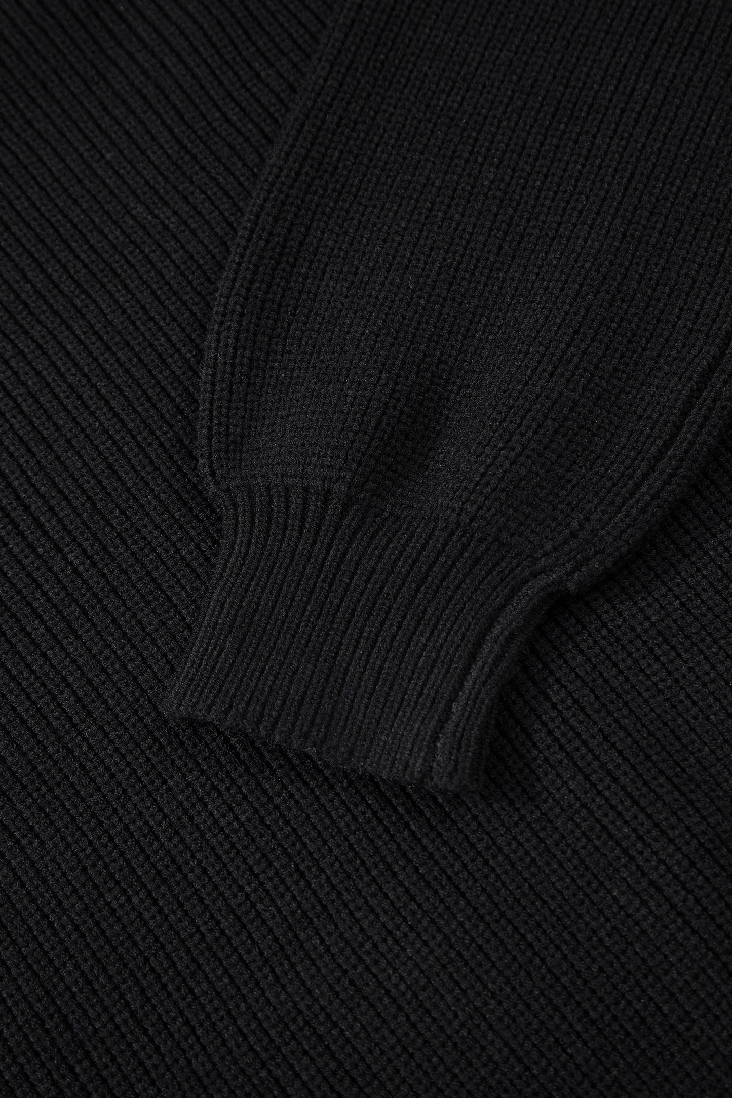 Ribbon Knot Backless Drop Shoulder Ribbed Sweater