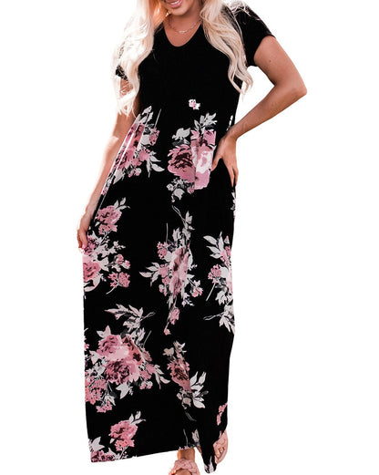 Floral Empire Waist Maxi Dress