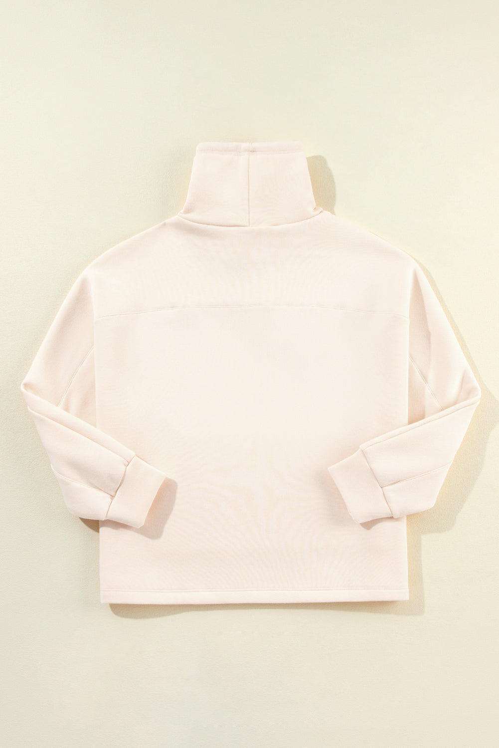 Drawstring Turtleneck Kangaroo Pocket Sweatshirt