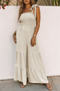 Smocked Tiered Wide Leg Jumpsuit