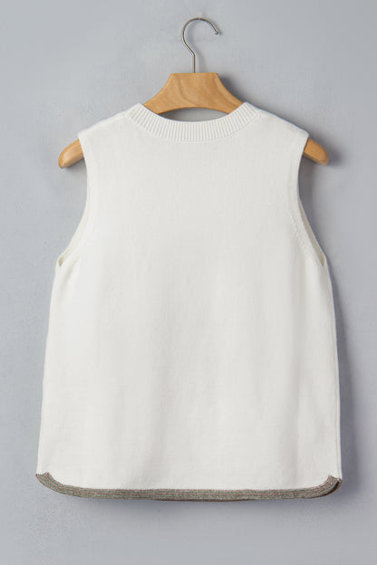 Western Cactus Oasis Sleeveless Sweater Top