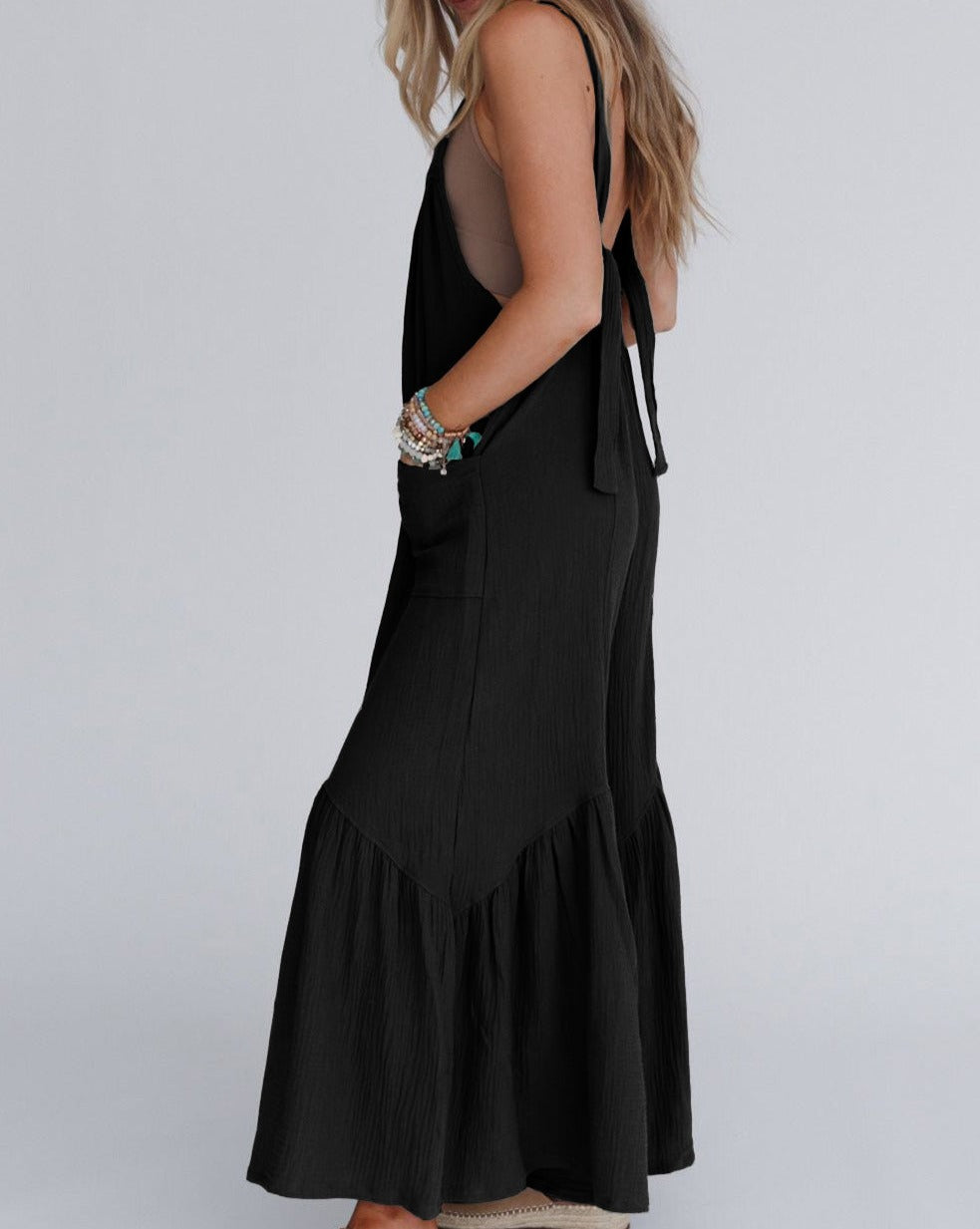 Ruffle Wide Leg Jumpsuit