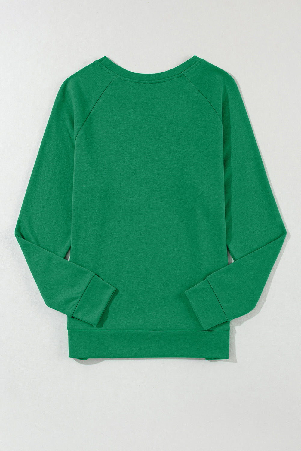Solid Round Neck Raglan Sleeve Sweatshirt