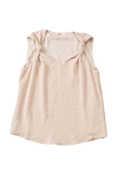 Knotted V-Neck Tank Top