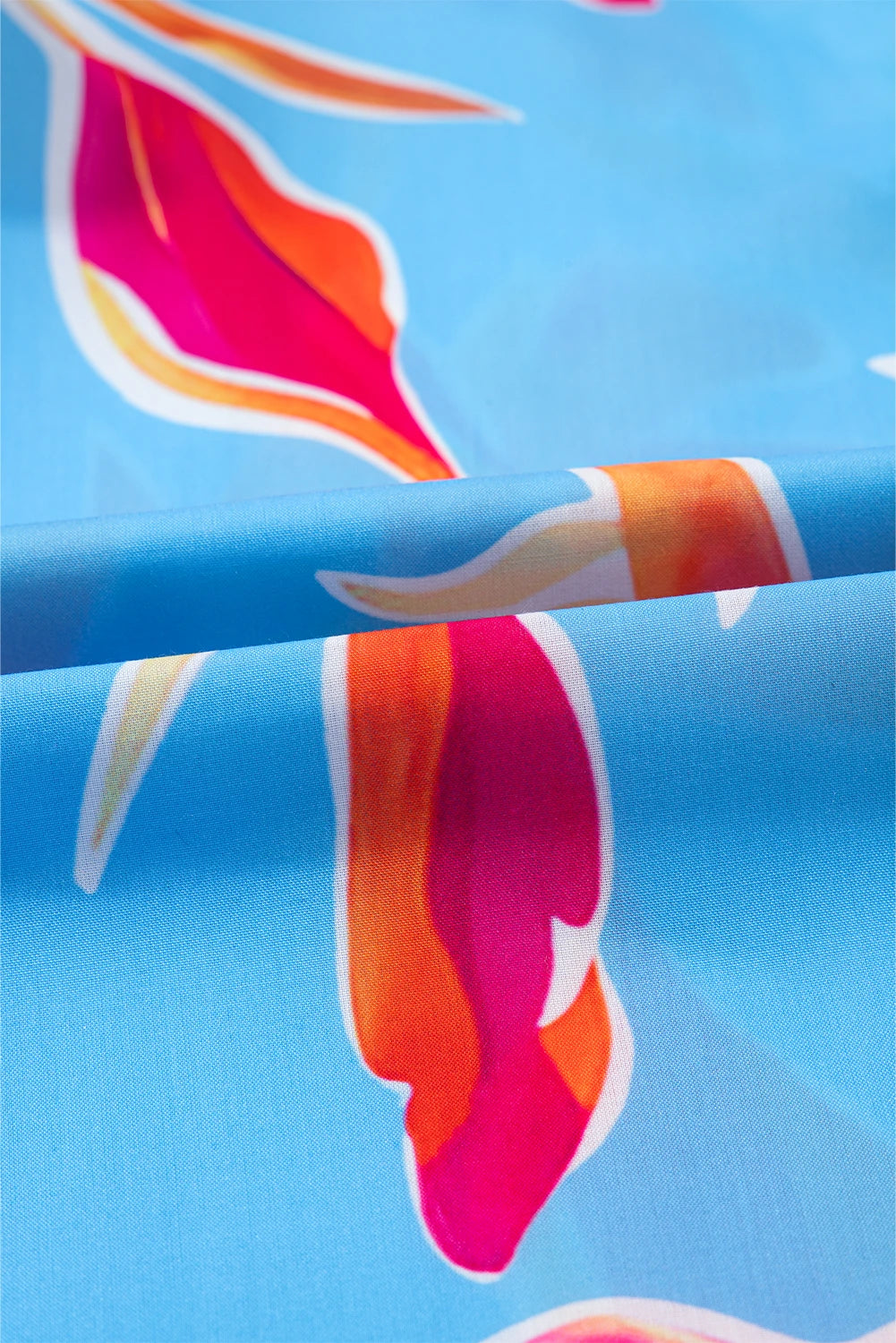 Floral Pompom Trim Flutter Sleeve V-Neck Blouse