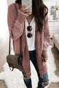 Plaid Knit Open Front Cardigan