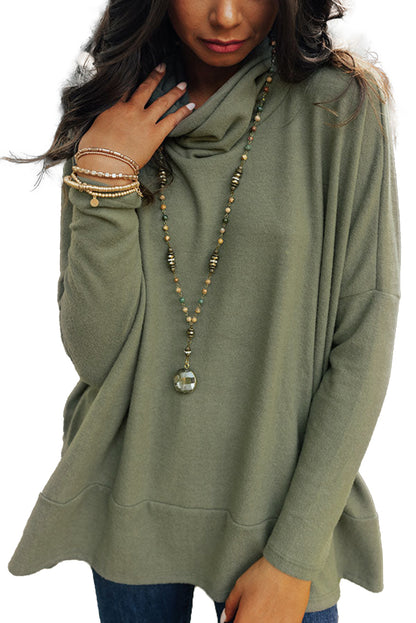 Cowl Neck Shift Tunic Top