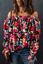 Floral Ruffle Off Shoulder Blouse