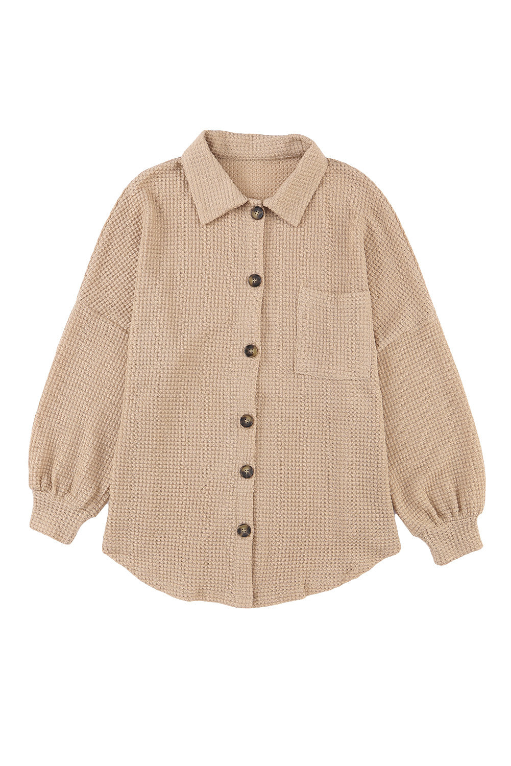 Waffle Chest Pocket Buttoned Shirt