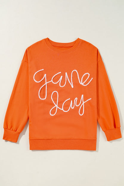 GAME DAY Tinsel Drop Shoulder Sweatshirt