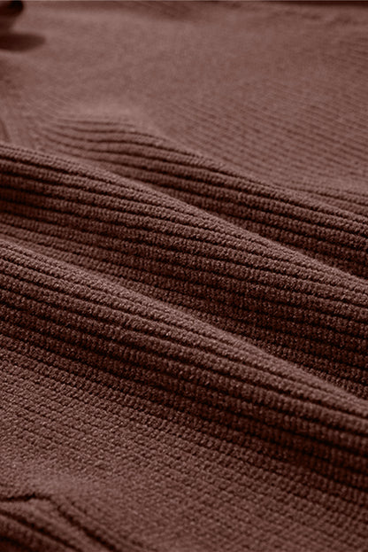 Bow Back Lantern Sleeve V-Neck Sweater