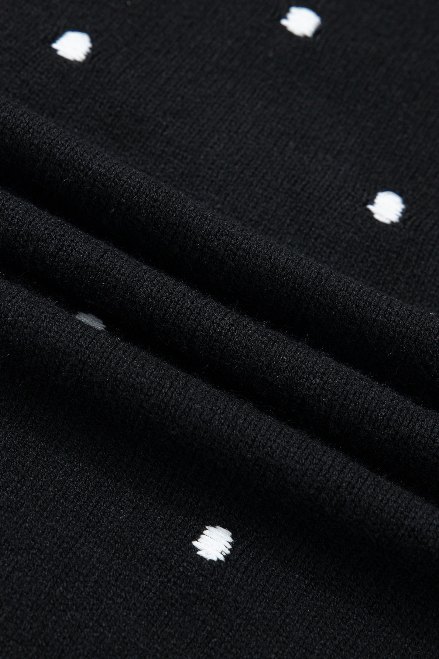 Polka Dot Bubble Short Sleeve Sweater