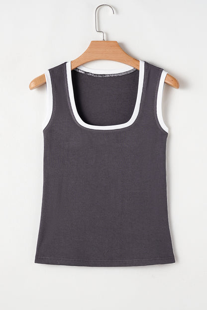 Colorblock Scoop Neck Tank Top