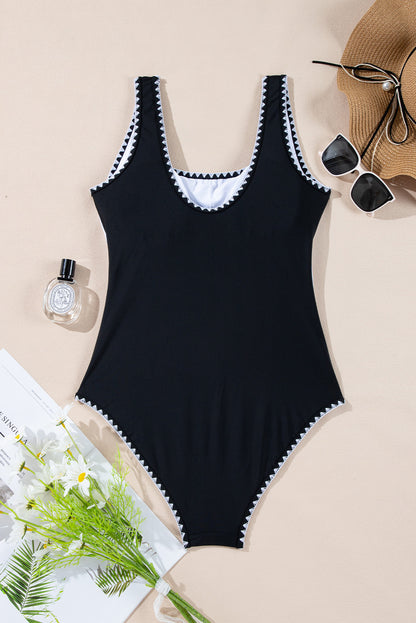 Colorblock One Piece Swimsuit