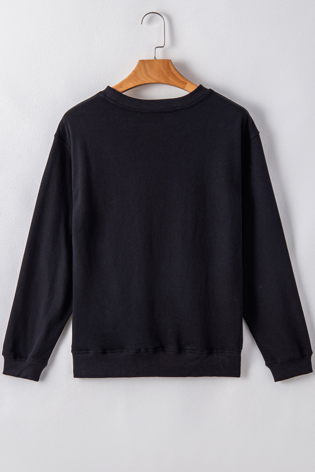 Solid Crewneck Pullover Sweatshirt