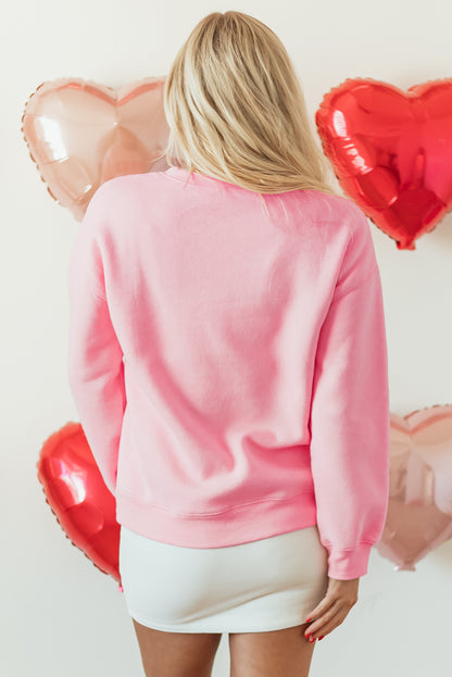 Valentine LOVER Drop Shoulder Pullover Sweatshirt
