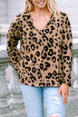 Leopard Long Sleeve V-Neck Top