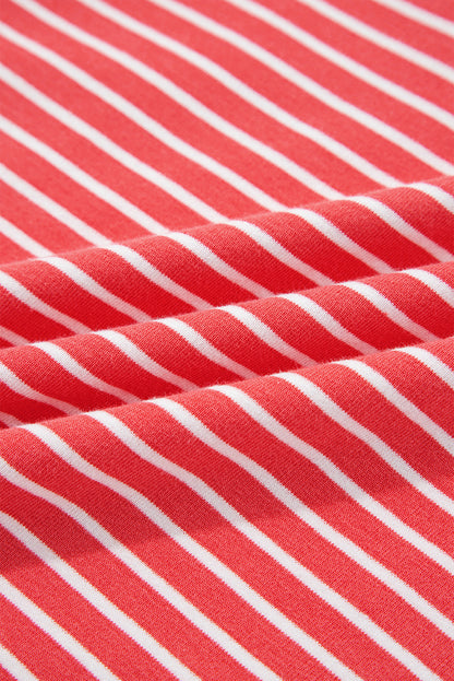 Stripe Puff Long Sleeve Hoodie