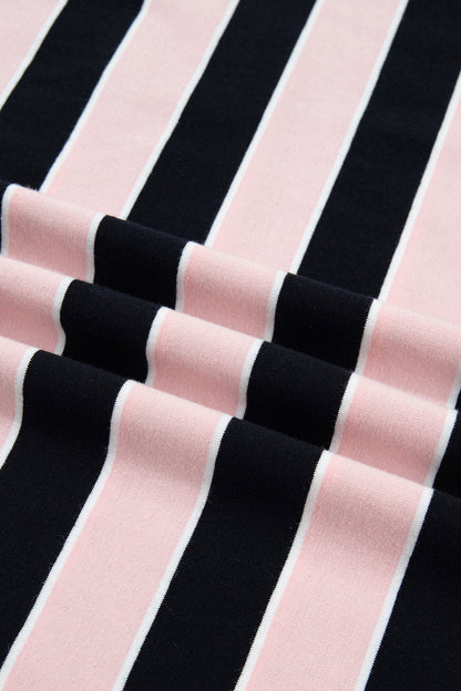 Stripe Oversized Long Sleeve Top & Shorts Set