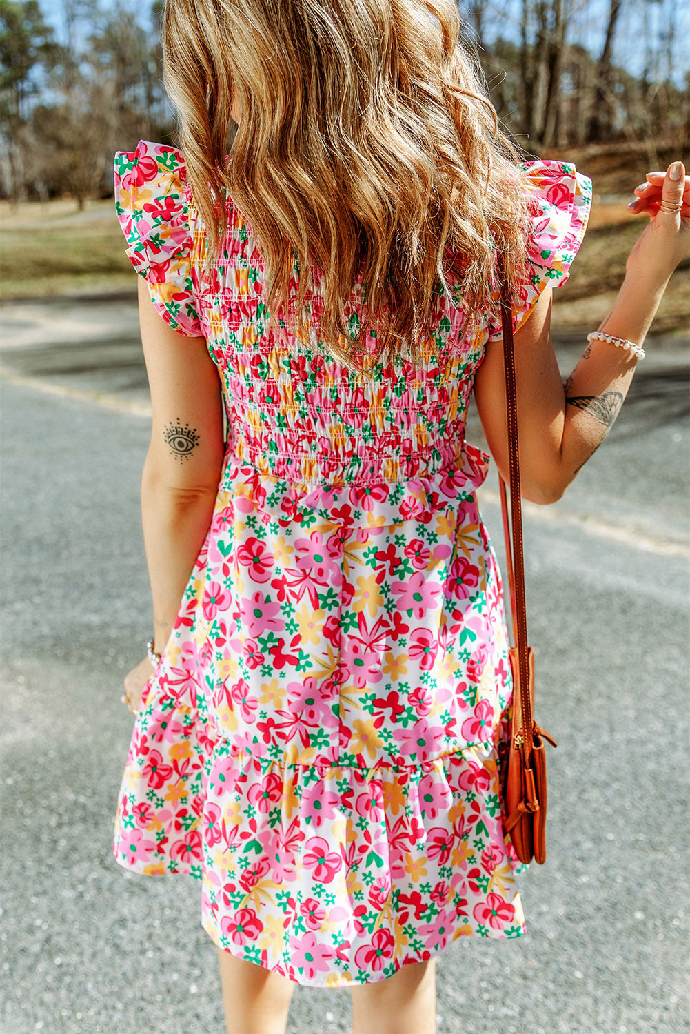 Floral Smocked Bodice Dress