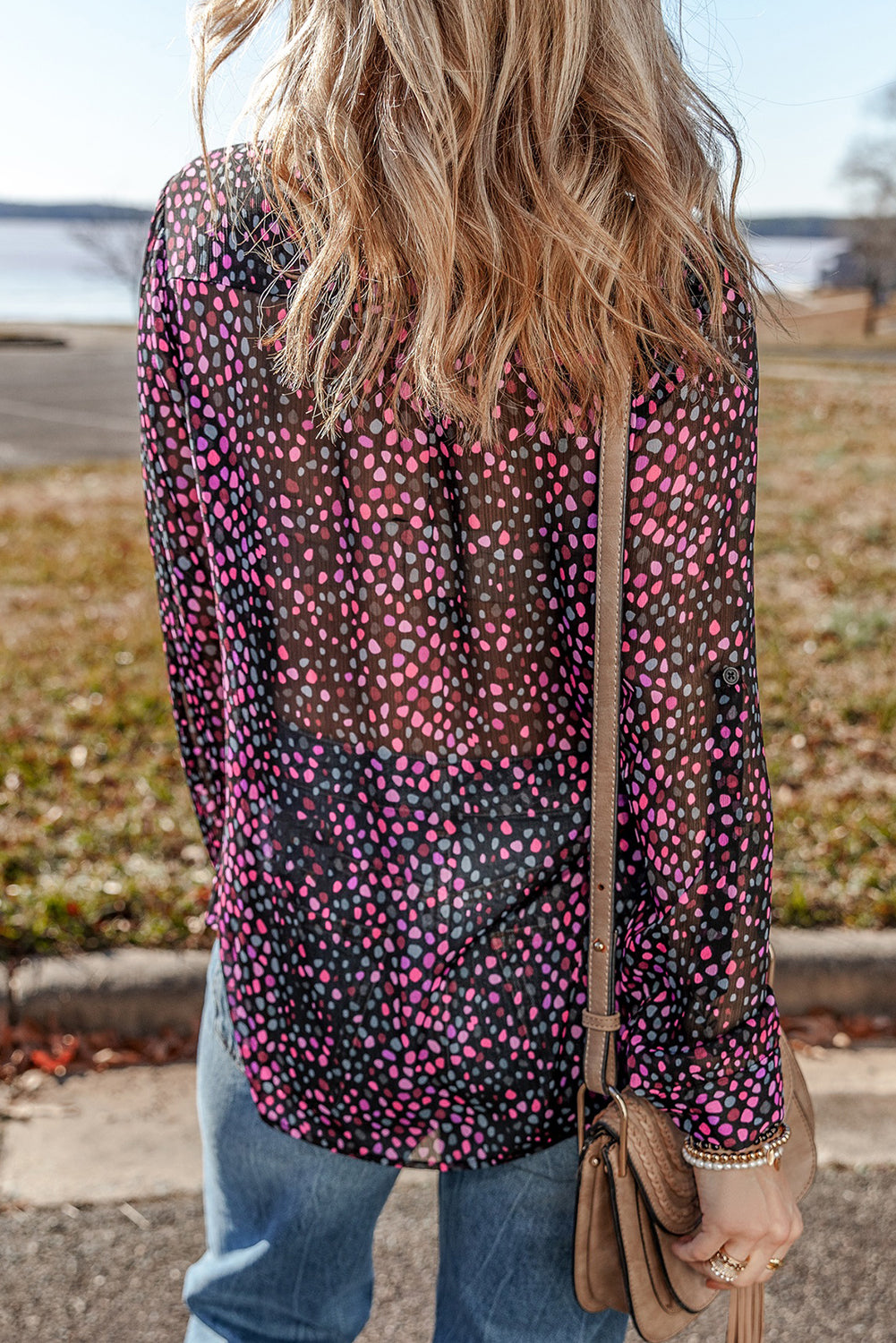 Polka Dot Long Sleeve Shirt