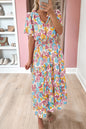 Floral Smocked Waist Maxi Dress