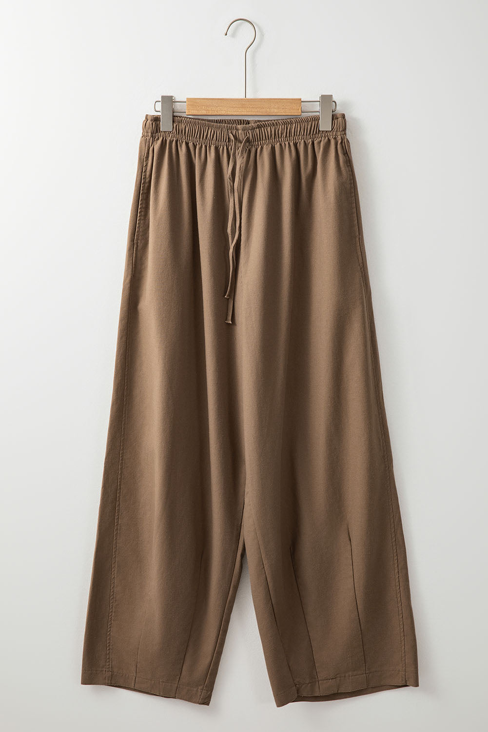 Drawstring Waist Wide Leg Pants