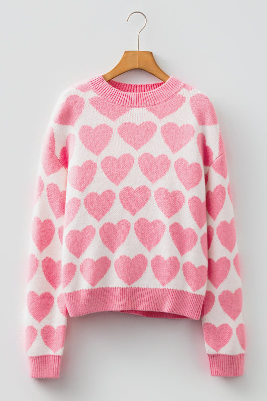 Valentine Heart Drop Shoulder Sweater