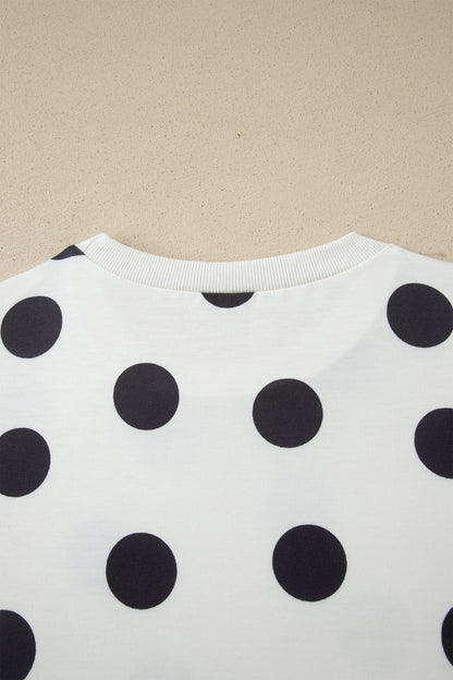 Polka Dot Short Sleeve Top & Mini Skort Set